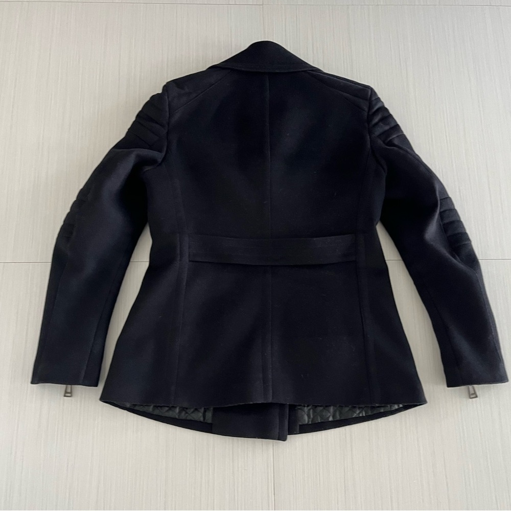 Belstaff Black Double-Breasted Pea Coat - Picture 10 of 16